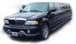 Chauffeur stretch black Jeep Expedition limo hire in UK