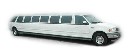 Chauffeur stretch white Jeep Expedition limo hire in UK