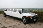 Chauffeur stretch white Hummer limo hire in Carlisle, Workington, Penrith, Barrow-in-Furness, Kendal, Whitehaven, Durham, Cumbria