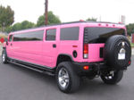 Chauffeur stretched pink Hummer H2 limousine hire in Newcastle, Sunderland, Durham, and North East