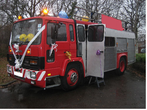 Red Fire Engine limousine hire in Portsmouth, Southampton, Bournemouth, Brighton, Poole, Hampshire, Sussex, Surrey, South Coast