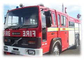 Red Fire Engine limousine hire in UK